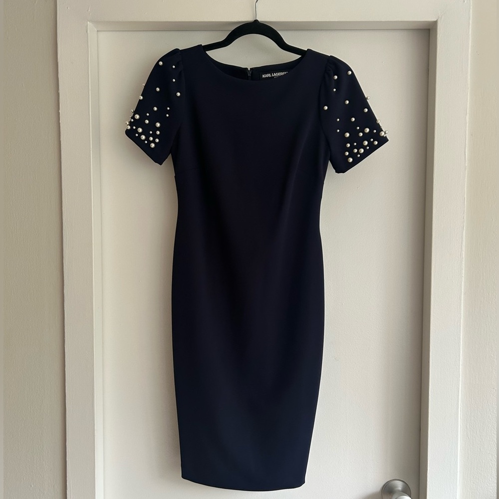 Karl Lagerfeld dress with pearl beaded details